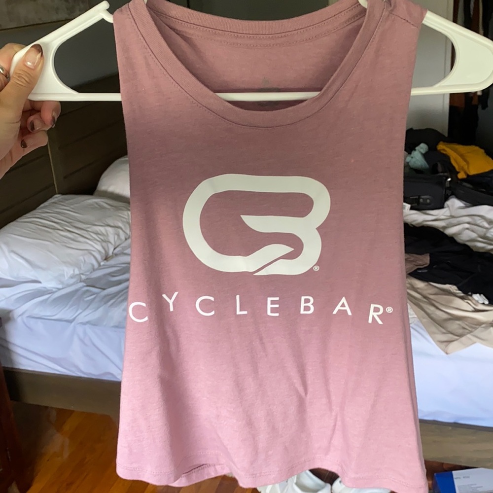 Mauve cyclebar workout crop tank size Medium